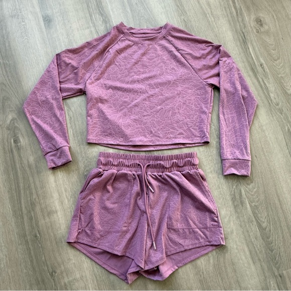 Move Theology Other - Move Theology Mauve Dusty Rose Activewear Set